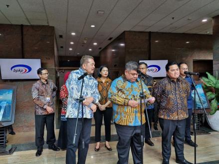 Erick Thohir, Jaksa Agung, dan Kepala BPKP Kumpul Bahas Dugaan Korupsi BUMN. (Foto: Suparjo/MNC Media)