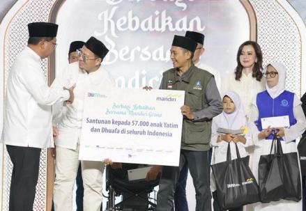 Tebar Berkah Ramadan, Mandiri (BMRI) Santuni 57.000 Anak Yatim dan Duafa (Foto: MNC Media)