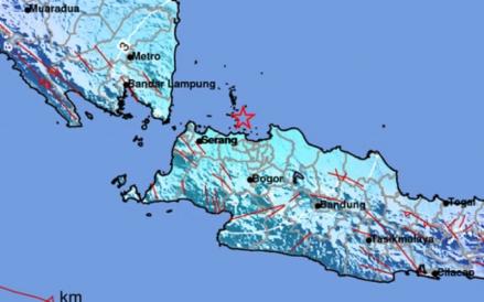 Gempa bumi berkekuatan Magnitudo 5,4 mengguncang Kepulauan Seribu, DKI Jakarta. Rabu (15/5/2024) (BMKG)