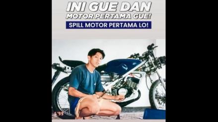 Ariel Noah Pamer Motor Pertamanya Suzuki RGR 150, Begini Spesifikasinya. (Foto MNC Media)