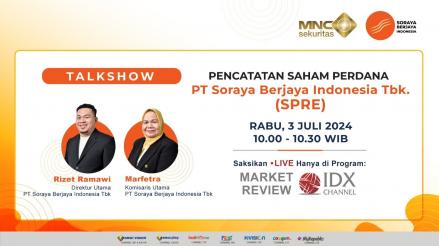 Intip Prospek dan Rencana Bisnis Emiten SPRE di Talkshow IDX Channel. (Foto: MNC Media)
