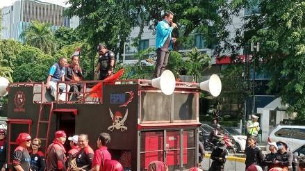 Menyedihkan, Buruh Sebut Perusahaan Tekstil di Jakarta Tersisa Satu. (Foto M Farhan/MPI)