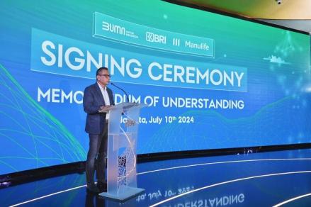 Permudah Pembayaran Premi Asuransi, BBRI Kolaborasi dengan Manulife. (Foto: MNC Media)