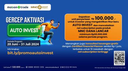 MNC Sekuritas dan MNC Asset Tawarkan Promo Gercep Aktivasi Auto Invest. (Foto: MNC Media)