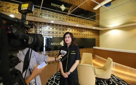 Presiden Direktur PT Bank MNC Internasional Tbk Rita Montagna (Dinar Fitra Maghiszha/MPI)