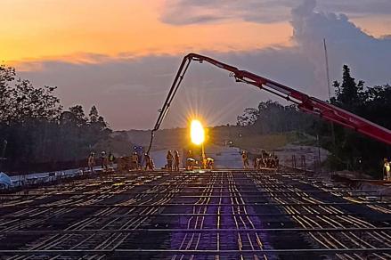 Hubungkan Jambi-Lampung, SIG Pasok Beton Siap Pakai untuk Tol Bayung Lencir-Tempino (foto: MNC Media)