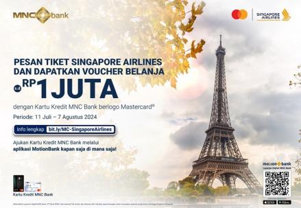Nikmati Promo Kartu Kredit MNC Bank, Terbang Hemat dengan Singapore Airlines (foto mnc media)