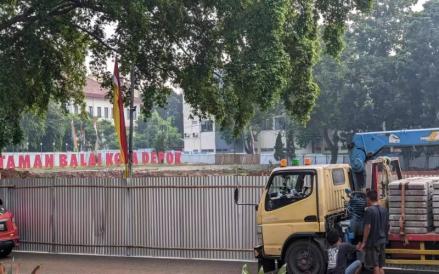 Pemkot Depok tengah mengerjakan pembangunan Depok Open Space (DOS) tahap 2 senilai Rp10,8 miliar. (Foto: MNC Media)