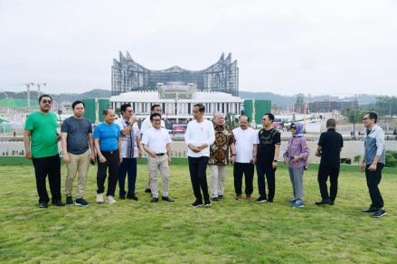 Jokowi Ajak Pimpinan Lembaga Negara Tinjau Infrasruktur di IKN Sebelum Upacara (foto ist)