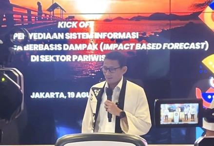 Ada Isu Gempa Megathrust, Sandiaga Uno Minta Masyarakat Tak Panik saat Berwisata. (Foto: Annatasya/MNC Media)