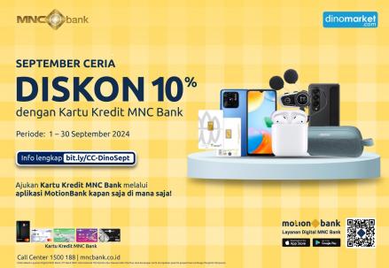 Nikmati Promo Kartu Kredit MNC Bank, Belanja Gadget Hemat di Dinomarket (foto: MNC Media)