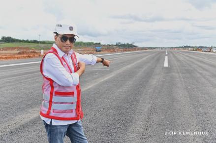 Bandara IKN, Kalimantan Timur, dipersiapkan untuk uji coba pendaratan pesawat besar. (Kemenhub)