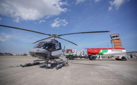 Bioavtur Buatan Pertamina Digunakan Helikopter Bell Milik SGI