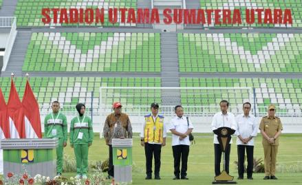 Stadion Utama Sumut Diresmikan Jokowi, Pj Gubernur: Semoga Seluruh Fasilitas Tetap Terawat