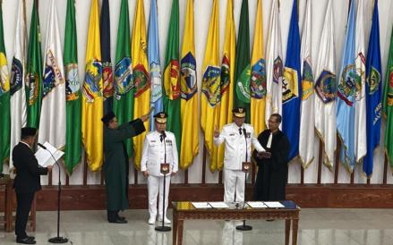 Mendagri Tito Karnavian resmi melantik Teguh Setyabudi sebagai Pj Gubernur Jakarta. (Danandaya Arya Putra/MPI)