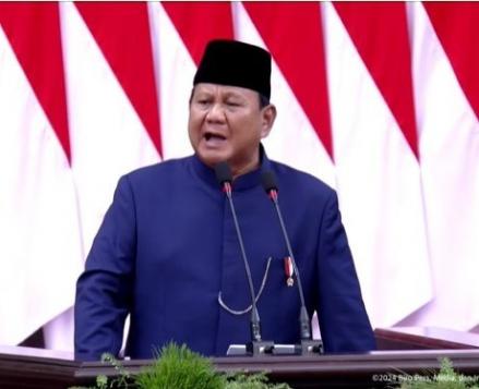 Usai Dilantik Jadi Presiden, Prabowo: Kita Hadapi Masa Depan dengan Optimistis. (Foto: Tangkapan Layar Youtube Sekretariat Presiden)