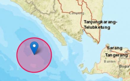 Gempa bumi dengan kekuatan Magnitudo 5,4 mengguncang Pesisir Barat, Lampung. (BMKG)