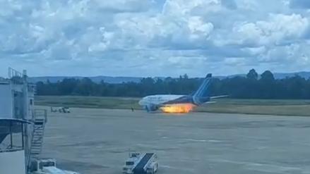Tak Ada Korban Jiwa dalam Insiden Terbakarnya Pesawat Trigana Air di Sentani. (Foto Istimewa)