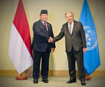 Prabowo Bertemu Sekjen PBB, Tegaskan Kesiapan Indonesia Kirim Pasukan Penjaga Perdamaian. (Foto: Biro Pers Setpres)