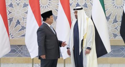 Bertemu MBZ, Prabowo Berterima Kasih untuk Pelibatan Indonesia pada Misi Kemanusiaan Gaza (FOTO:Dok Ist)