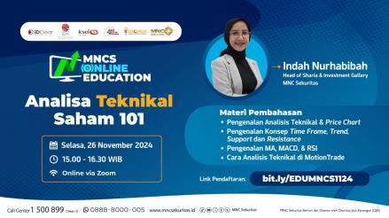MNC Sekuritas Gelar Webinar Gratis “Analisa Teknikal Saham 101” untuk Investor Pemula Hari Ini. (Foto: MNC Media)