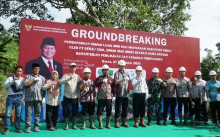 PT Berau Coal (BC) melakukan peletakan batu pertama (groundbreaking) 500 unit rumah di Kabupaten Berau, Kalimantan Timur. (Foto: MNC Media)
