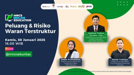 Saksikan IG Live MNC Sekuritas: Peluang & Risiko Waran Terstruktur Sore Ini (FOTO:MNC Media)