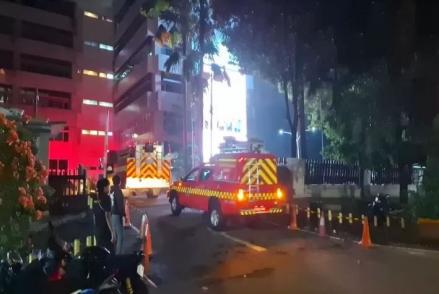 Polri Masih Investigasi Penyebab Kebakaran Gedung Kementerian ATR/BPN. (Foto: MNC Media)