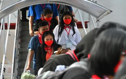 400 WNI Korban Sindikat Online Scam Myanmar Tiba di Tanah Air. (Foto: Kemlu)