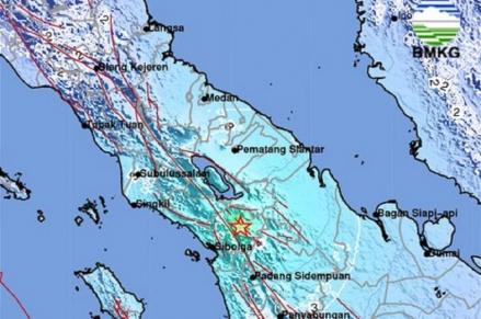 Gempa M5,5 Guncang Tapanuli Utara, BMKG: Picu Tanah Longsor. (Foto: Dok. BMKG)