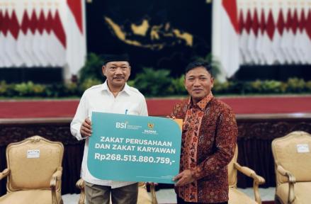 Jadi Bank Pembayar Zakat Terbesar, BSI (BRIS) Serahkan Rp787,5 Miliar Selama Empat Tahun (foto: MNC media)
