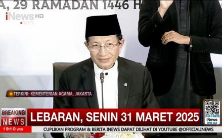 (Kemenag) menetapkan 1 Syawal 1446 Hijriah jatuh pada Senin (31/3/2025) sehingga malam ini masih salat tarawih. (Foto: MNC Media)