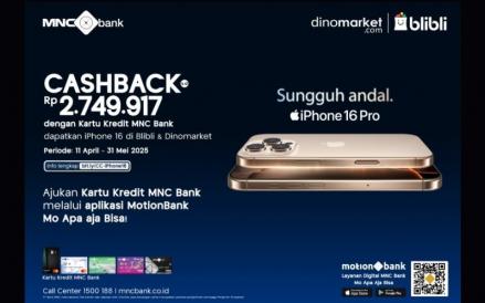 MNC Bank menawarkan promo menarik yang dapat Anda manfaatkan jika ingin memiliki iPhone 16. (Foto: MNC Media)