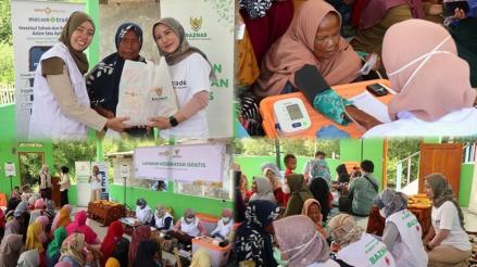 MNC Sekuritas bekerja sama dengan Badan Amil Zakat Nasional (BAZNAS) menyalurkan bantuan donasi kesehatan kepada masyarakat Pantai Bahagia, Bekasi.