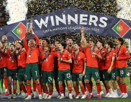 Portugal menjadi juara UEFA Nations League 2024/2025 usai mengalahkan Spanyol di final.  (foto: Instagram)