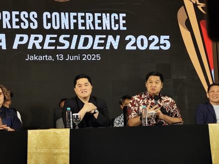 Turnamen Piala Presiden 2025 akan segera bergulir. Turnamen pramusim tersebut menawarkan hadiah fantastis bagi sang juara. (foto: iNews Media)