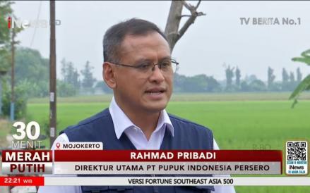 PT Pupuk Indonesia (Persero) menjamin ketersediaan pupuk subsidi dalam rangka mendukung swasembada pangan nasional. (Foto: iNews Media Group)