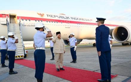 Prabowo Tiba di Brasil untuk Hadiri KTT BRICS, Disambut Upacara Militer. (Foto: BPMI Setpres)