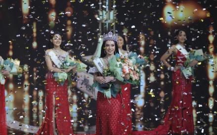 Audrey Bianca Callista Juara Miss Indonesia 2025 (Aldhi Chandra/iNews Media Group)