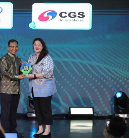 CGS International Sekuritas Raih Anugerah ESG Sektor Jasa Keuangan dari IDX Channel. (Foto: IDX Channel)