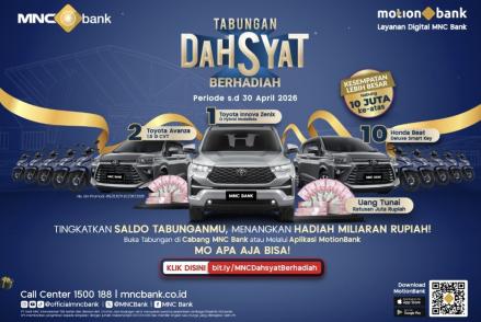Nikmati Hadiah Fantastis Bersama Tabungan Dahsyat Berhadiah dari MNC Bank (BABP) (FOTO:iNews Media Group)