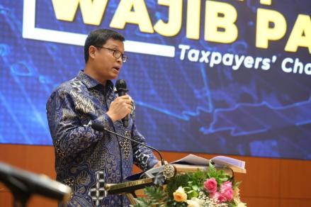 Direktur Jenderal Pajak, Bimo Wijayanto, meluncurkan Taxpayers’ Charter. Foto: iNews Media Group.