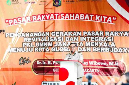 Bank Jakarta Kolaborasi dengan Asosiasi PKL, Pramono: Pasar Rakyat Nadi Utama Perekonomian. (Foto Istimewa)