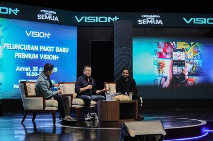 Hary Tanoesoedibjo Pastikan Konten Eksklusif Vision+ Bakal Terus Ditambah. (Foto: Aldhi Chandra/Inews Media Group)