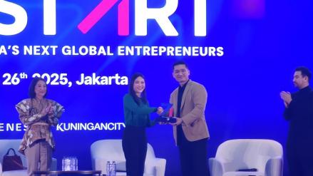 Angela Tanoesoedibjo Soroti Maraknya Hoaks, Ajak Anak Muda Bijak Bersosial Media. (Foto: Iqbal Dwi Purnama/Inews Media Group)