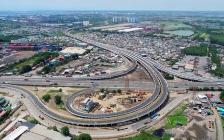 PTPP resmi memulai pembangunan jalan akses Pelabuhan Tanjung Priok Timur Baru atau New Priok Eastern Access (NPEA) seksi II. (Foto: Dok. Pelindo)