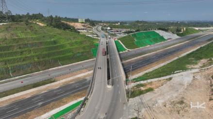 Tol IKN Seksi 3A Rampung Dibangun, Terhubung Langsung dengan Tol Balikpapan-Samarinda. Foto: Hutama Karya.