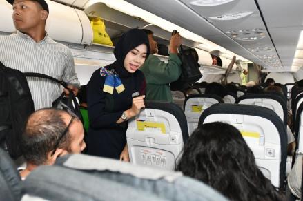 Begini Kesan Penumpang Pelita Air Terbang Gunakan Pertamina SAF. (Foto: Inews Media Group)