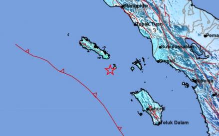 Gempa Bumi Magnitudo 5,8 Guncang Sinabang Aceh, Tak Berpotensi Tsunami