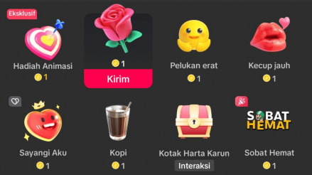 Harga Gift Mawar di TikTok, Berapa Rupiah per Saweran? Cek Penjelasannya. (Foto: Harga Gift Mawar di TikTok)